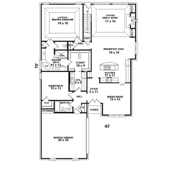 European House Plan First Floor - Normandy Manor European Home 087D-1362 - Shop House Plans and More