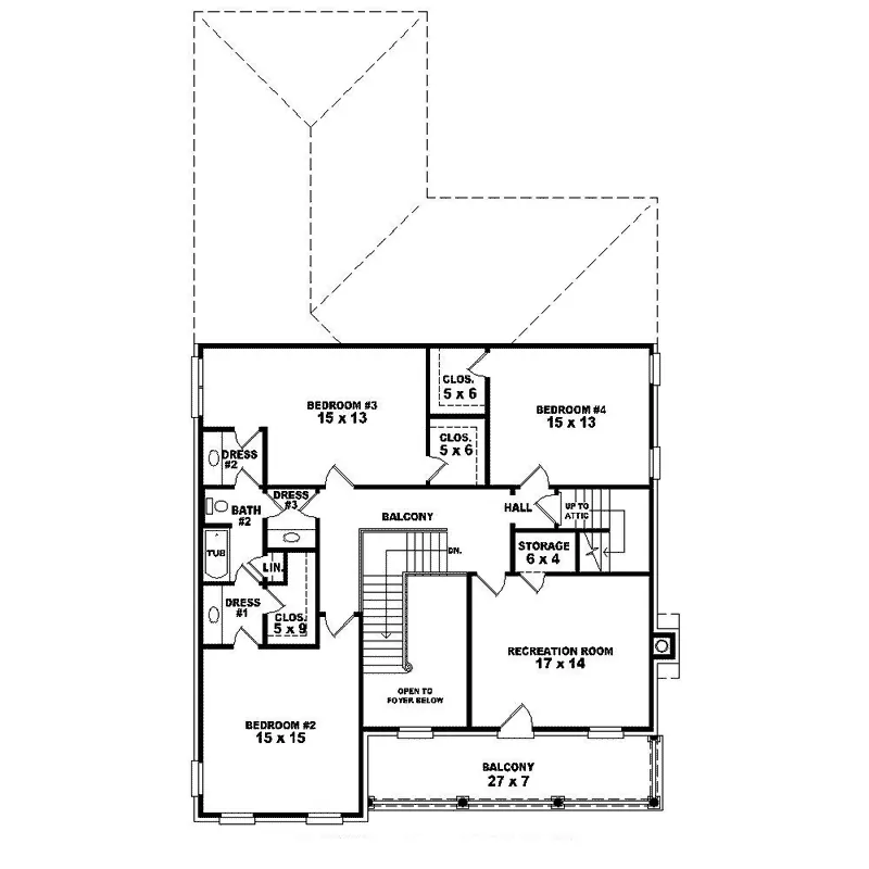 Colonial House Plan Second Floor - Aster Place Luxury Home 087D-1363 - Search House Plans and More