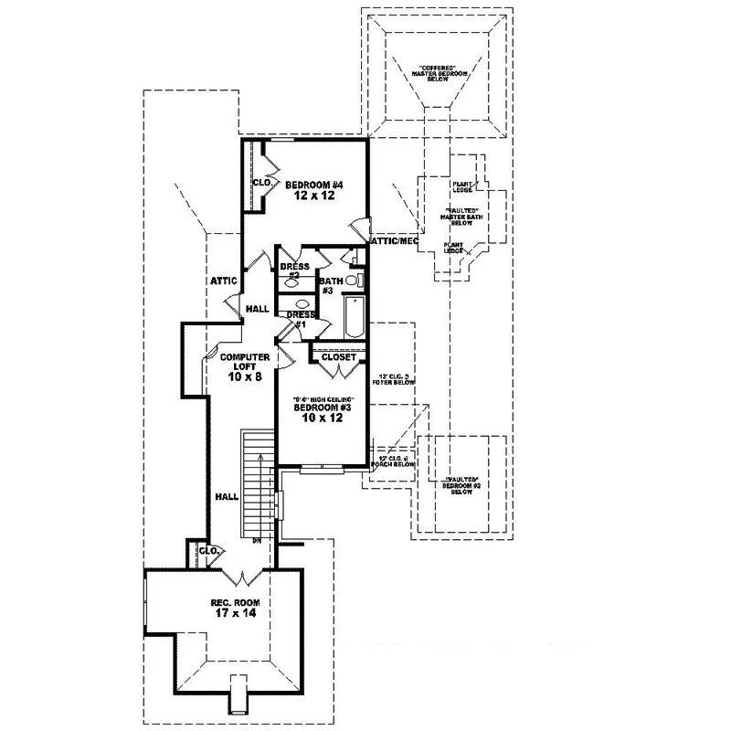 Luxury House Plan Second Floor - Drew Manor European Home 087D-1368 - Search House Plans and More