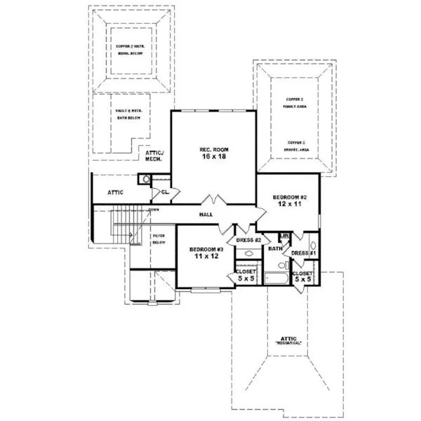 Country French House Plan Second Floor - Esther Manor Luxury Home 087D-1370 - Search House Plans and More