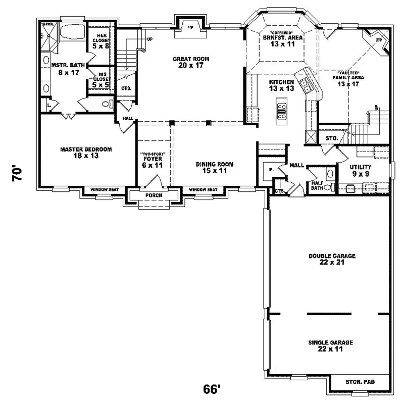 Colonial House Plan First Floor - Darmstadt Luxury Home 087D-1372 - Search House Plans and More