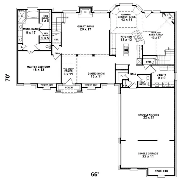 Georgian House Plan First Floor - Darmstadt Luxury Home 087D-1372 - Search House Plans and More