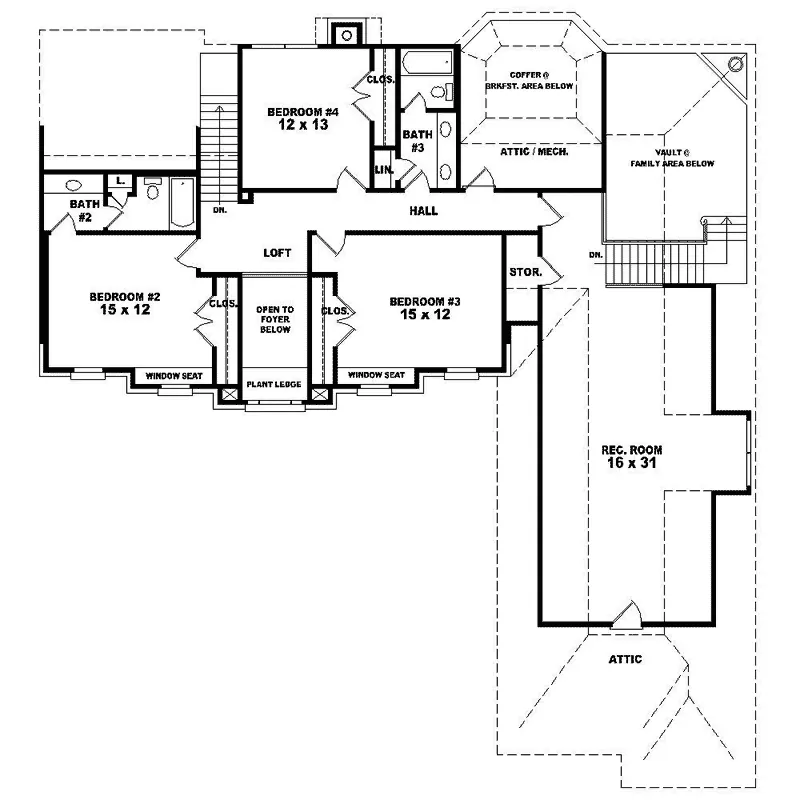 Colonial House Plan Second Floor - Darmstadt Luxury Home 087D-1372 - Search House Plans and More