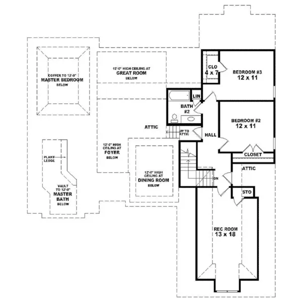 European House Plan Second Floor - Pheasant Hill European Home 087D-1374 - Shop House Plans and More