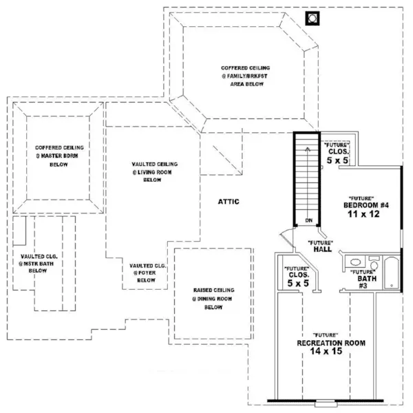 Shingle House Plan Second Floor - Dogwood Creek Ranch Home 087D-1375 - Search House Plans and More