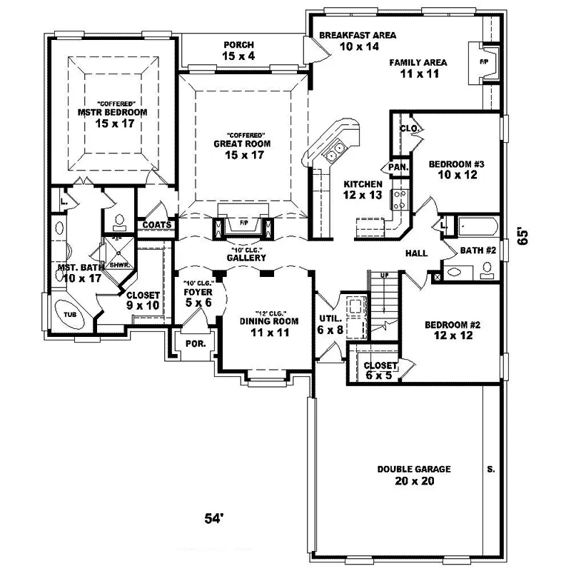 Traditional House Plan First Floor - Loveland Country Home 087D-1377 - Shop House Plans and More