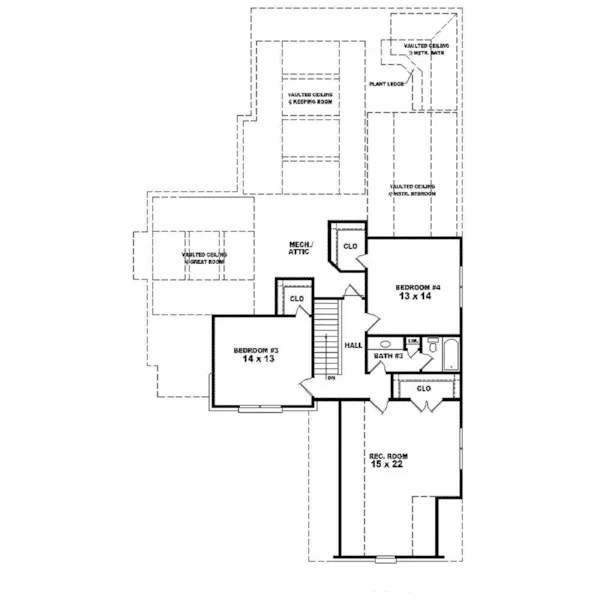 Southern House Plan Second Floor - Bilbao Manor Luxury Home 087D-1380 - Search House Plans and More