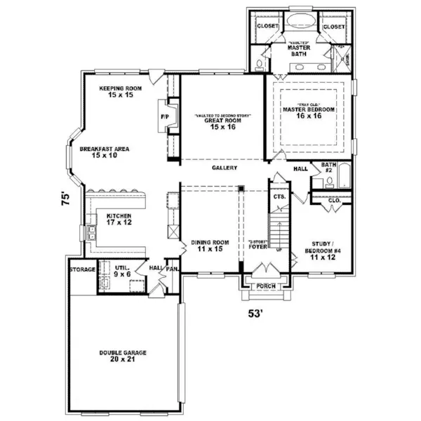 European House Plan First Floor - Hadrien Luxury Home 087D-1404 - Search House Plans and More