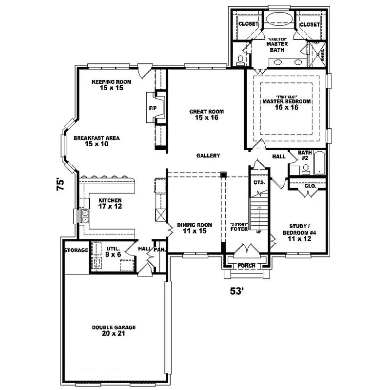 Luxury House Plan First Floor - Marney Place European Home 087D-1405 - Shop House Plans and More