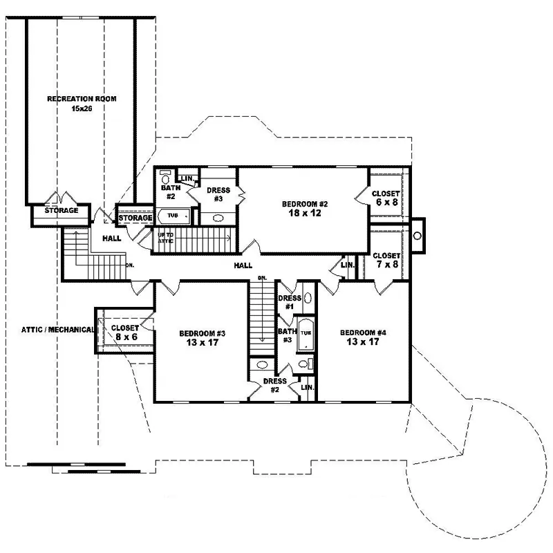 Country House Plan Second Floor - Arvilla Victorian Farmhouse 087D-1407 - Search House Plans and More
