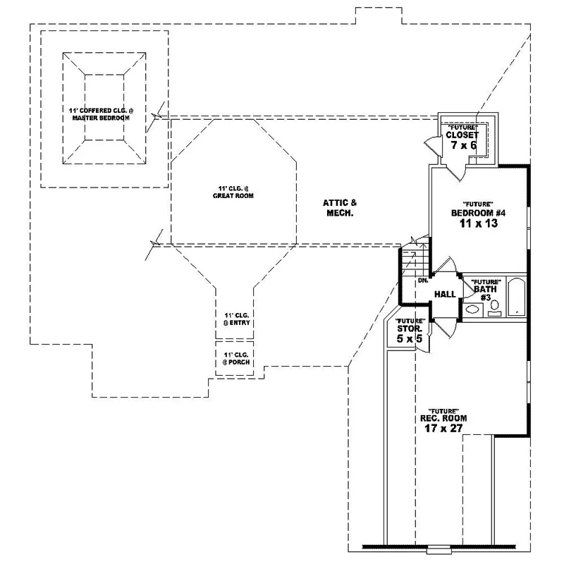 Traditional House Plan Second Floor - Hawkins Hill Country Home 087D-1410 - Search House Plans and More