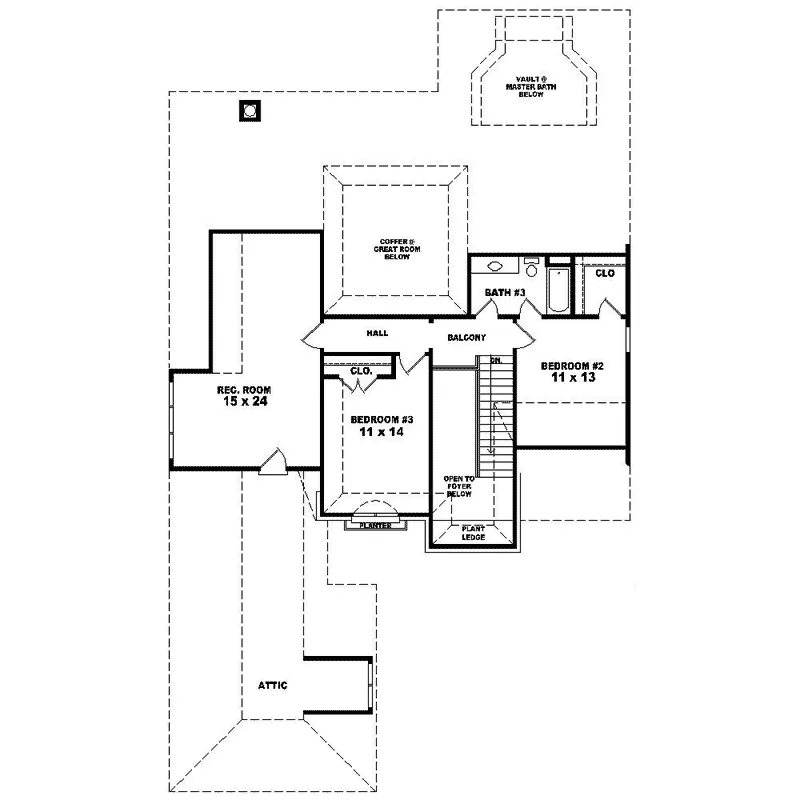 Traditional House Plan Second Floor - Venetian Luxury Home 087D-1413 - Shop House Plans and More