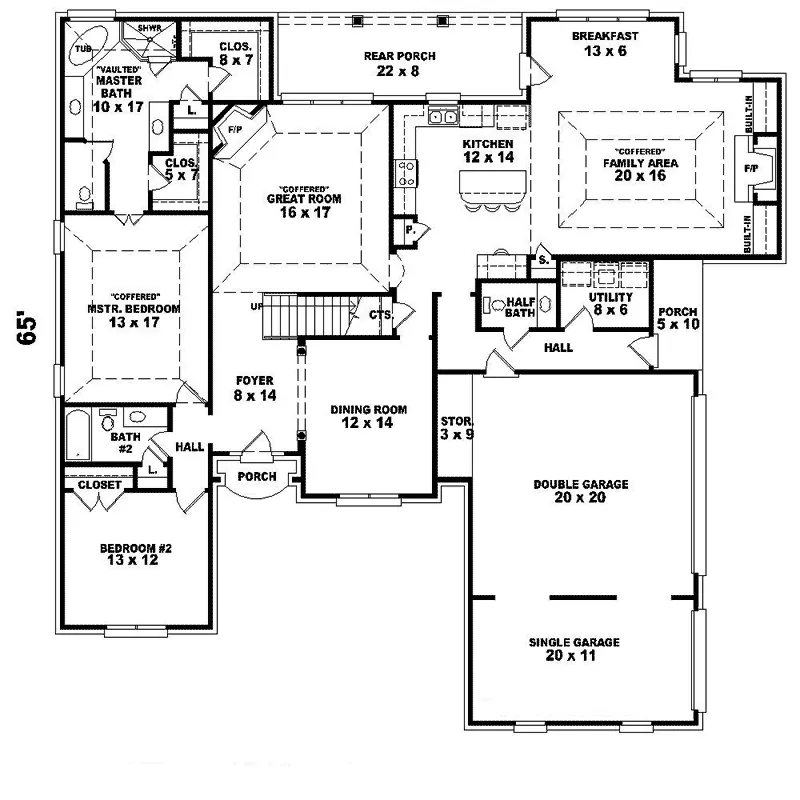 Traditional House Plan First Floor - Anglesey Luxury Home 087D-1421 - Search House Plans and More