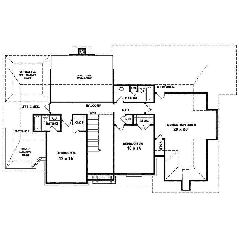 Luxury House Plan Second Floor - Halden Luxury Home 087D-1431 - Search House Plans and More
