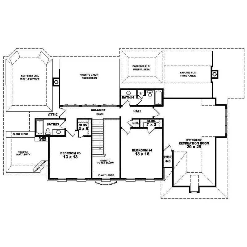 Luxury House Plan Second Floor - Alpena Manor Luxury Home 087D-1432 - Search House Plans and More