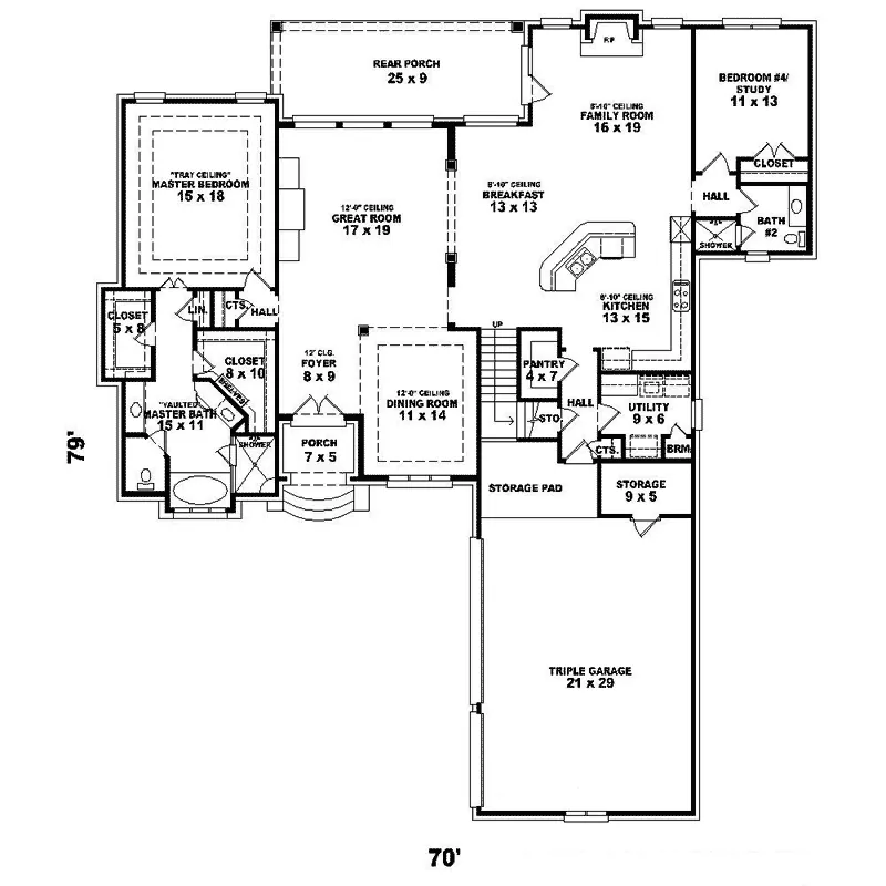 Country House Plan First Floor - Luigi European Home 087D-1435 - Shop House Plans and More