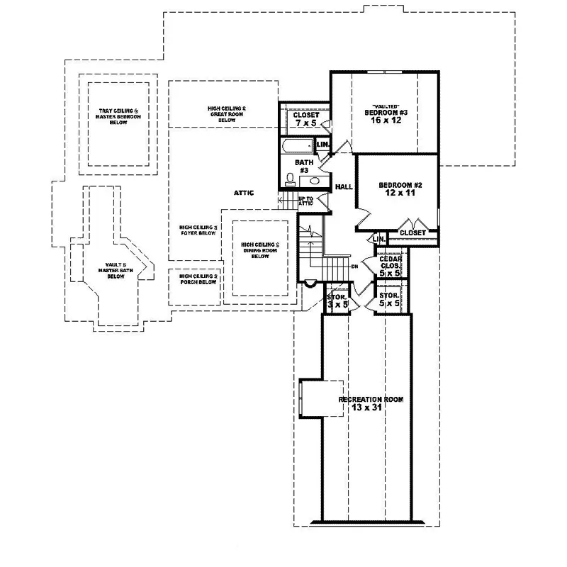 Country House Plan Second Floor - Luigi European Home 087D-1435 - Shop House Plans and More