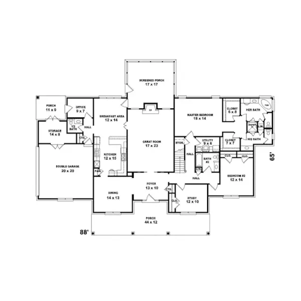 Luxury House Plan First Floor - Handel Luxury Home 087D-1447 - Search House Plans and More