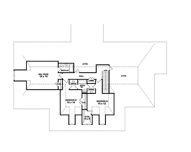 Colonial House Plan Second Floor - Handel Luxury Home 087D-1447 - Search House Plans and More
