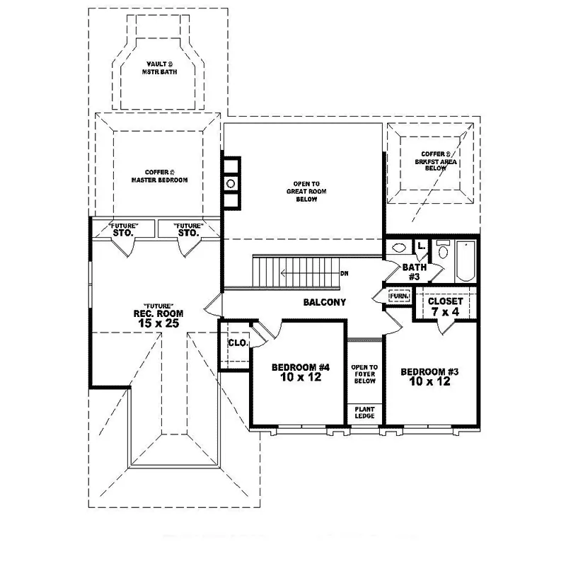 Country House Plan Second Floor - Glendrive Georgian Home 087D-1513 - Search House Plans and More
