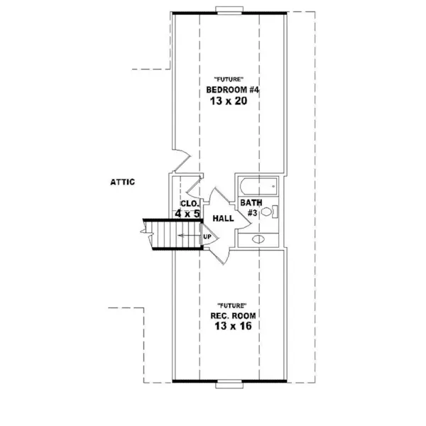 Colonial House Plan Second Floor - Glendale Gardens Ranch Home 087D-1519 - Search House Plans and More