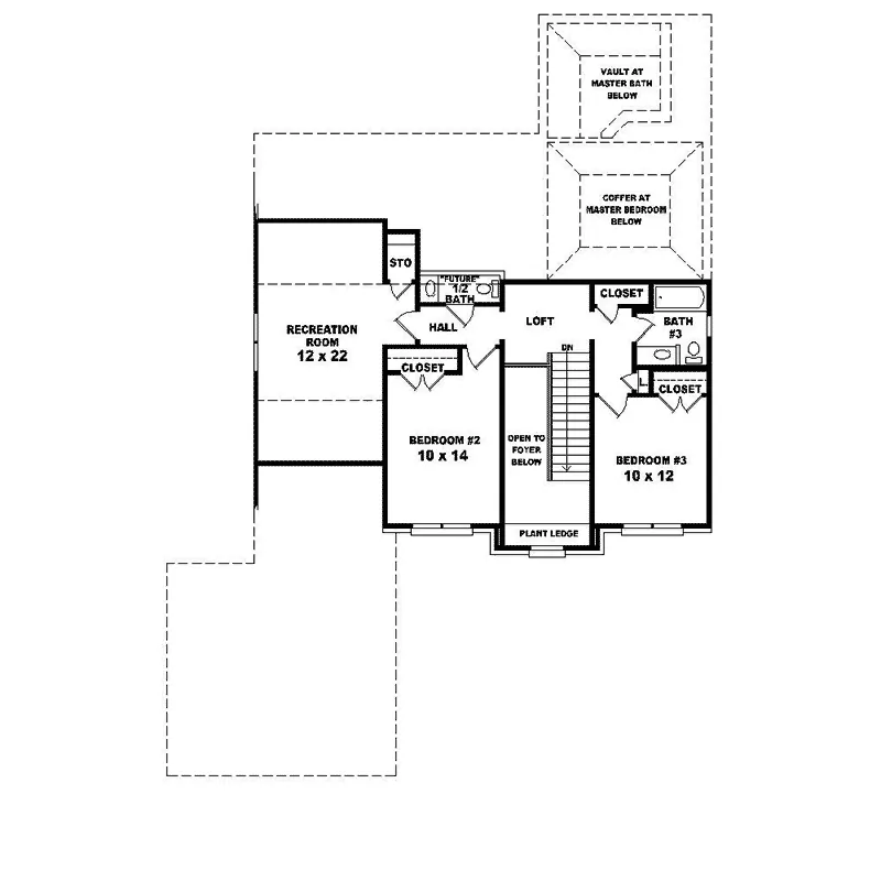 Southern House Plan Second Floor - Denton Creek Georgian Home 087D-1537 - Search House Plans and More