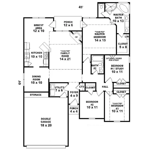 Country House Plan First Floor - Topsfield Farm Country Home 087D-1539 - Shop House Plans and More