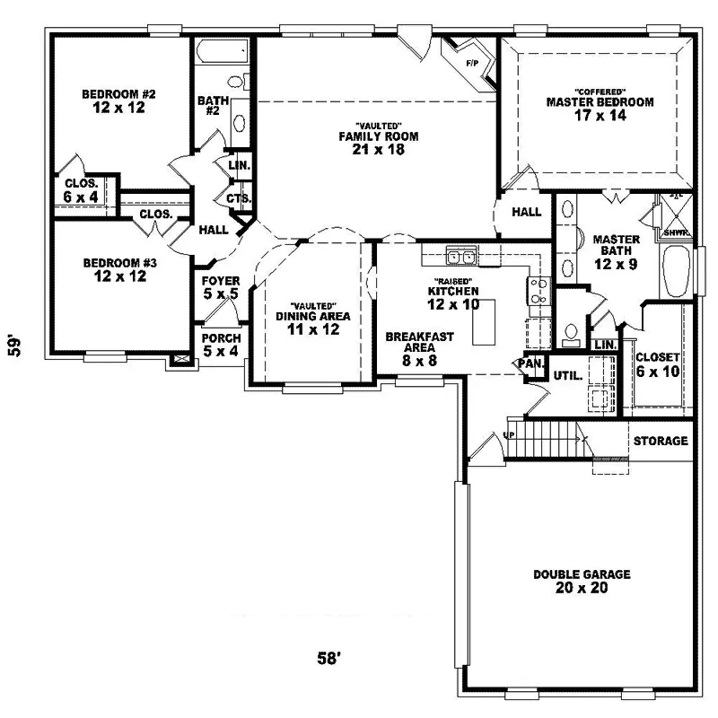 Southern House Plan First Floor - Gatemont Southern European Home 087D-1545 - Search House Plans and More