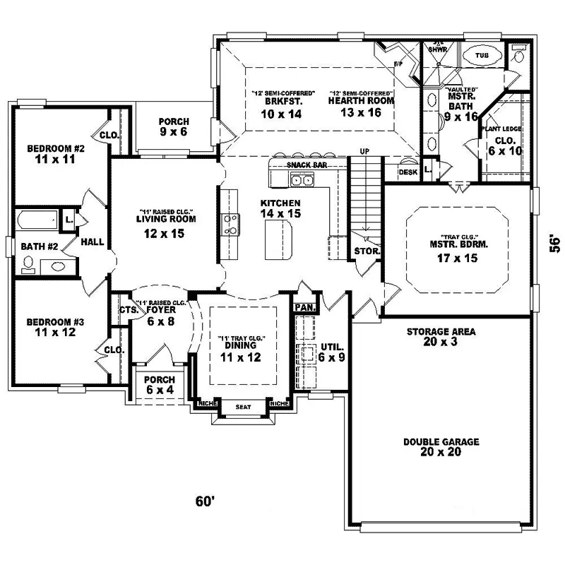 Traditional House Plan First Floor - Balboa Bay European Home 087D-1551 - Search House Plans and More
