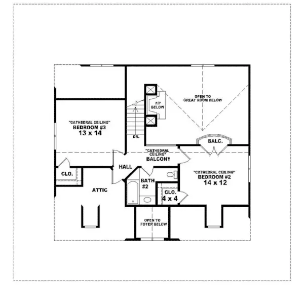 Traditional House Plan Second Floor - Howell Creek Raised Coastal Home 087D-1557 - Search House Plans and More