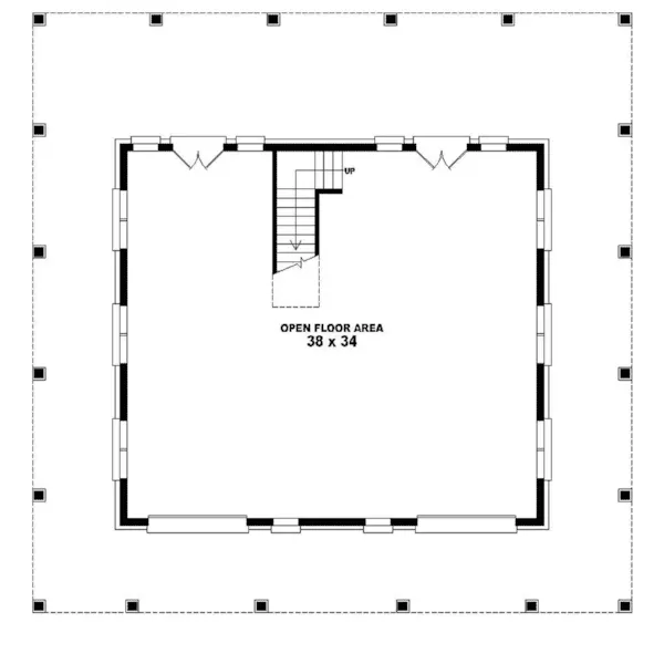 Traditional House Plan Lower Level Floor - Howell Creek Raised Coastal Home 087D-1557 - Search House Plans and More