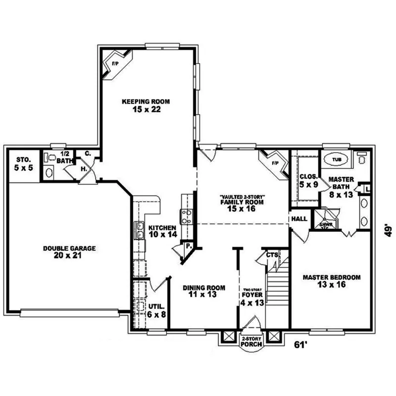 Traditional House Plan First Floor - Weshill Traditional Home 087D-1563 - Shop House Plans and More