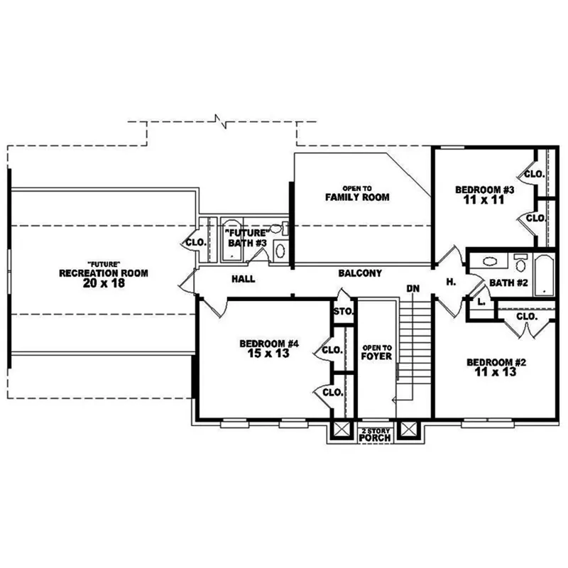 Traditional House Plan Second Floor - Weshill Traditional Home 087D-1563 - Shop House Plans and More