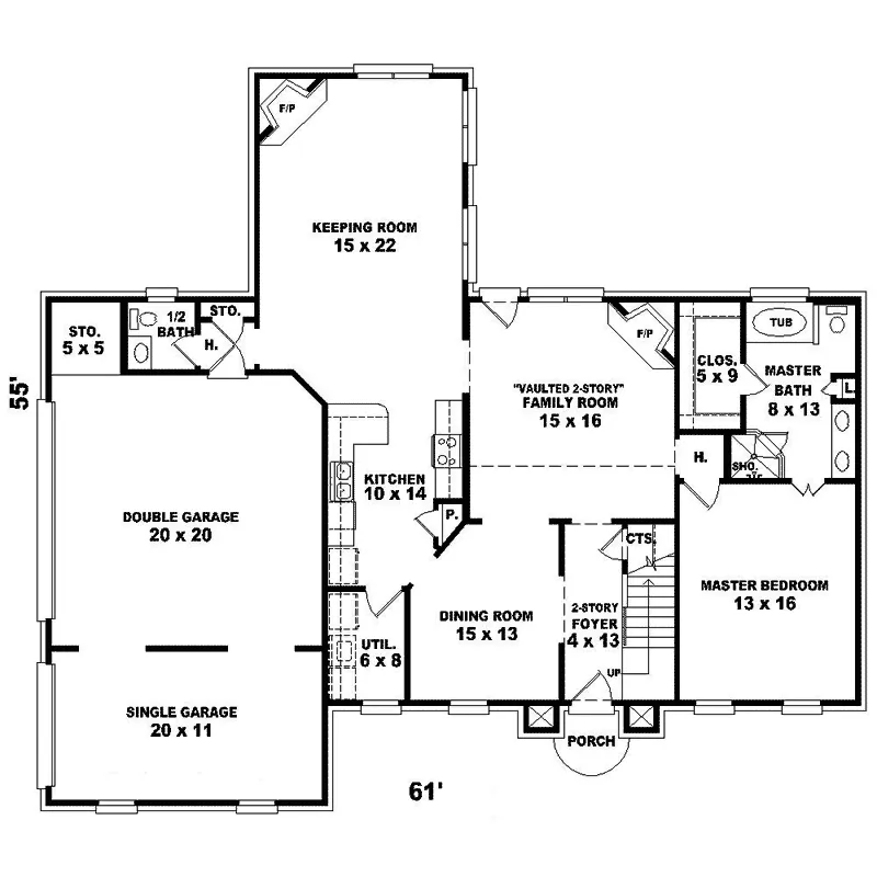 Southern House Plan First Floor - Lyndover Place Georgian Home 087D-1565 - Shop House Plans and More