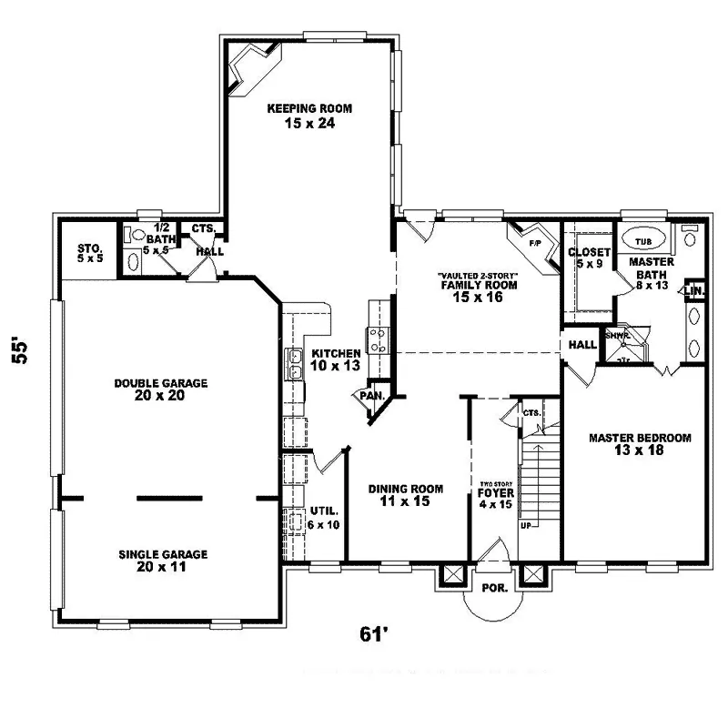 Colonial House Plan First Floor - Kiana Greek Revival Home 087D-1566 - Search House Plans and More