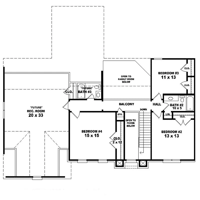 Colonial House Plan Second Floor - Enrica Traditional Home 087D-1568 - Search House Plans and More