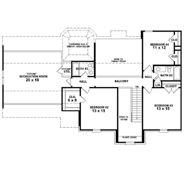 Traditional House Plan Second Floor - Shane Southern Georgian Home 087D-1569 - Shop House Plans and More