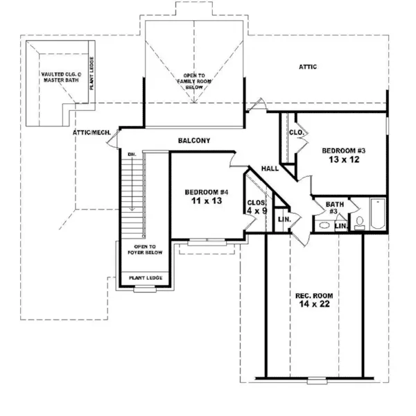 European House Plan Second Floor - Charbonier European Home 087D-1603 - Search House Plans and More