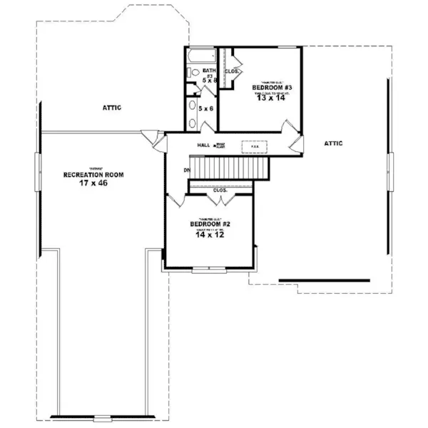 Traditional House Plan Second Floor - Augustine Modern Home 087D-1608 - Search House Plans and More