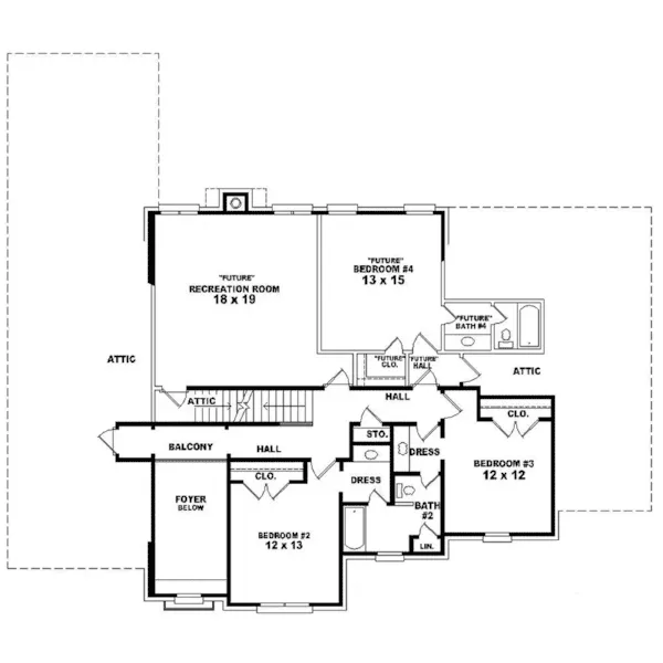 Southern House Plan Second Floor - Seldovia Southern Colonial Home 087D-1611 - Shop House Plans and More