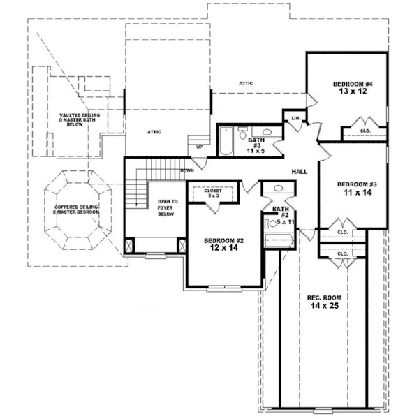 Country House Plan Second Floor - Dunwoody Southern Luxury Home 087D-1616 - Search House Plans and More