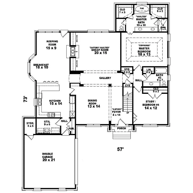 Luxury House Plan First Floor - Avignon Park Luxury Home 087D-1639 - Search House Plans and More