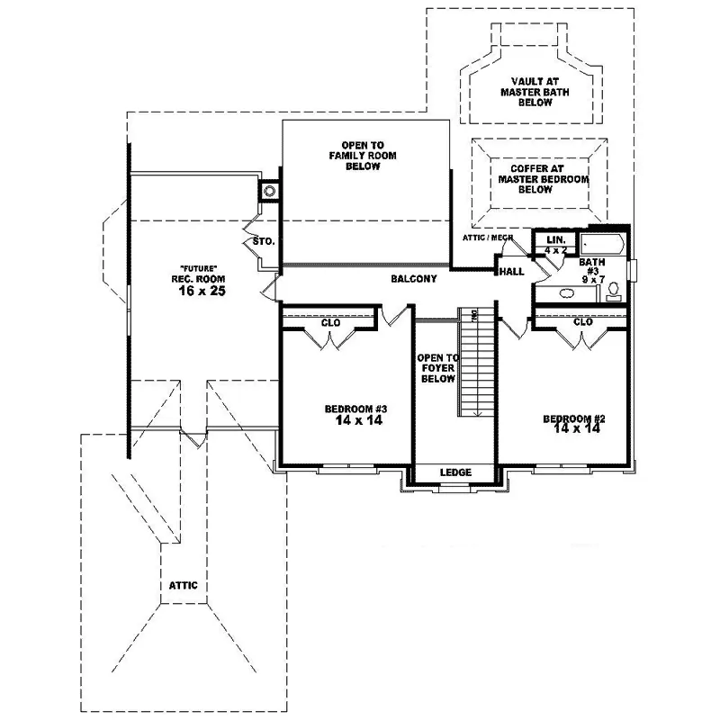 Luxury House Plan Second Floor - Avignon Park Luxury Home 087D-1639 - Search House Plans and More