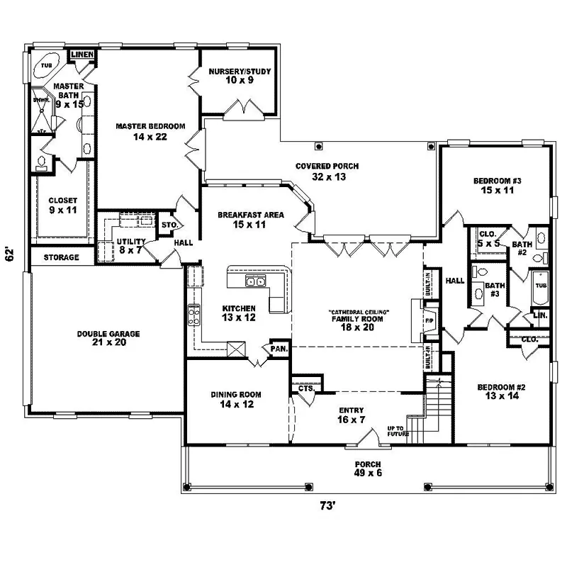 Country House Plan First Floor - Beacon Hill Cape Cod Home 087D-1656 - Search House Plans and More