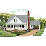 Bungalow House Plan Front of Home - Grayson Place Country Home 087D-1672 - Search House Plans and More