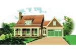 Craftsman House Plan Front of Home - Honey Ridge Bungalow Home 087D-1673 - Search House Plans and More