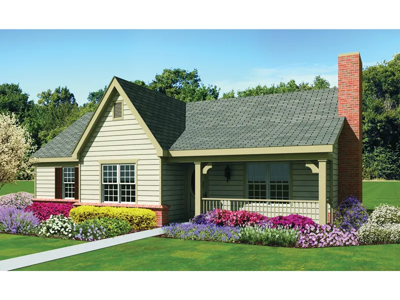 Traditional House Plan Front of Home - Fairlane Park Country Home 087D-1674 - Search House Plans and More
