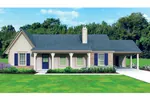 Southern House Plan Front of Home - Lafayette Creek Ranch Home 087D-1675 - Shop House Plans and More