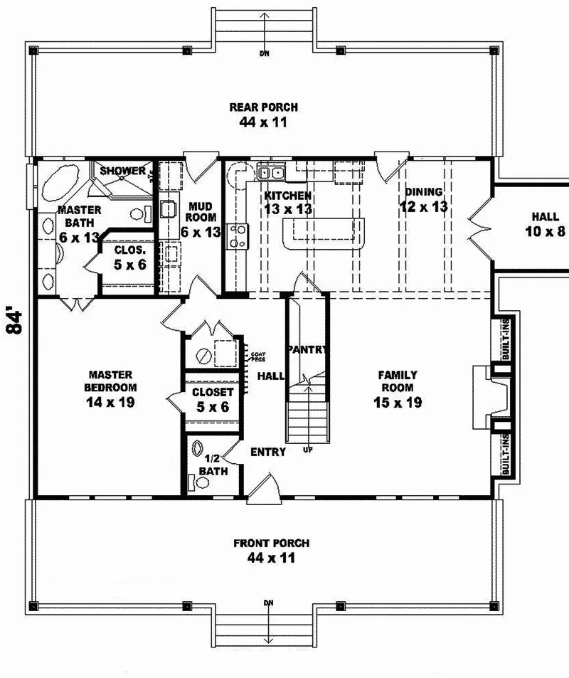 Luxury House Plan First Floor - Fawn Meadow Country Farmhouse 087D-1677 - Search House Plans and More