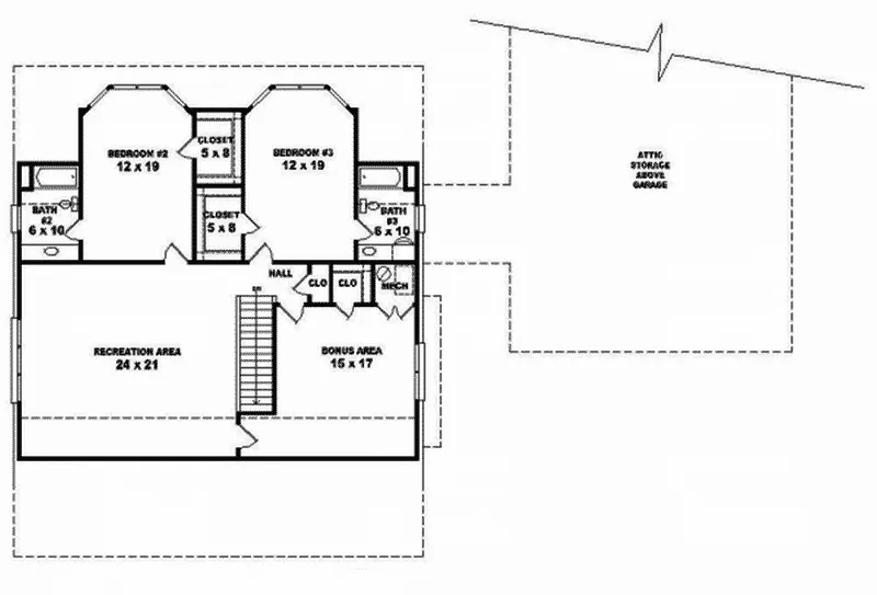 Country House Plan Second Floor - Fawn Meadow Country Farmhouse 087D-1677 - Search House Plans and More